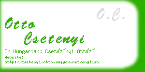 otto csetenyi business card